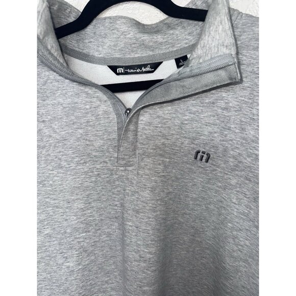 Travis Matthew Gray Long Sleeve 1/4 Zip Pullover Sweatshirt Soft Men’s E - Picture 4 of 9
